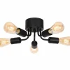 Sklep Kaja Symetryczna, czarna lampa sufitowa w stylu loft LX 839 BRENDA | Kaja Outlet