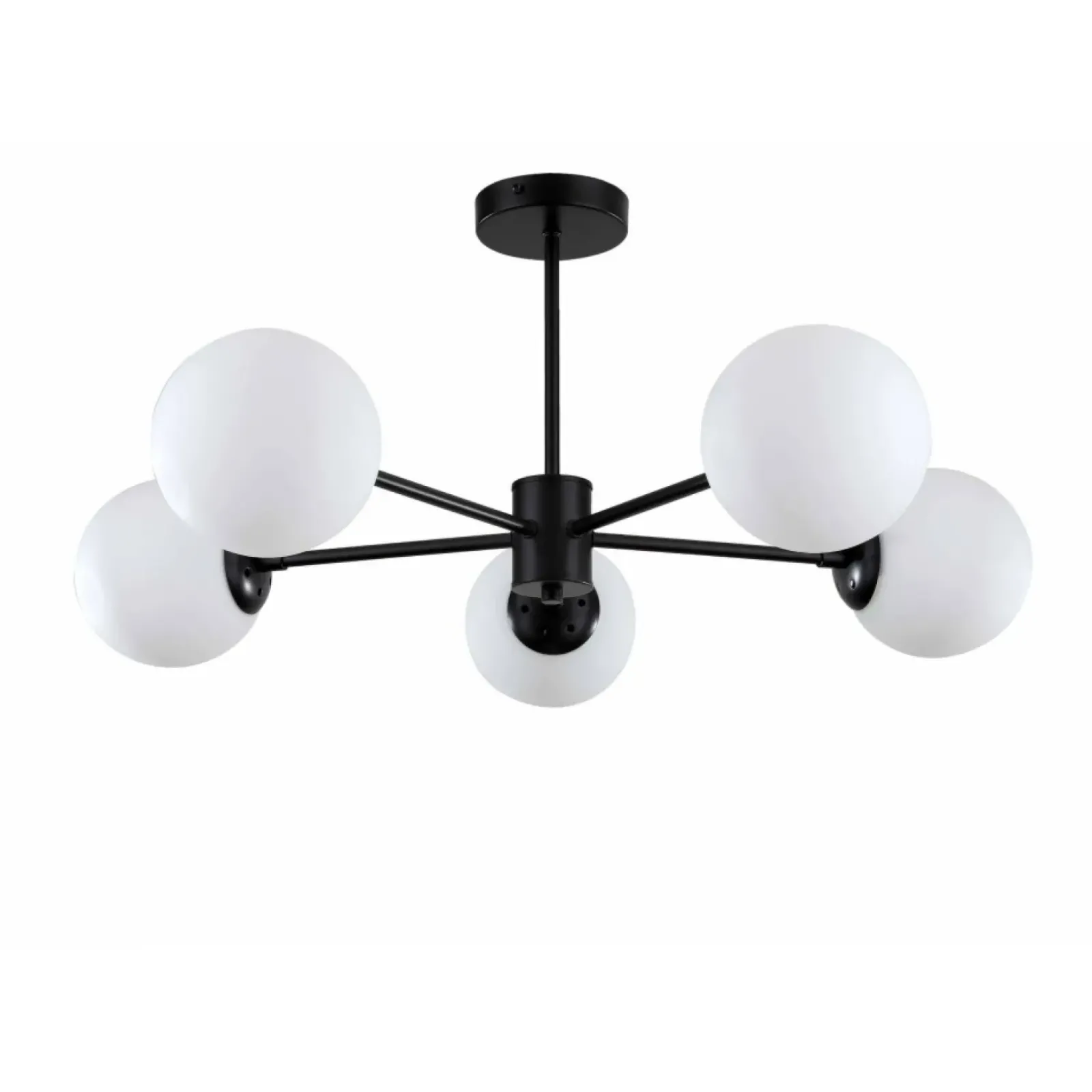 Sklep Kaja Symetryczna lampa sufitowa z kulami LP-1345/5P BK z serii ROMA | Kaja Best Sale
