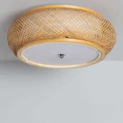 Sklep Kaja Sypialniana lampa sufitowa plafon ABR-PL3-BH-E27 BOHO | Kaja brązowy Sale