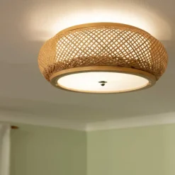 Sklep Kaja Sypialniana lampa sufitowa plafon ABR-PL3-BH-E27 BOHO | Kaja brązowy Sale