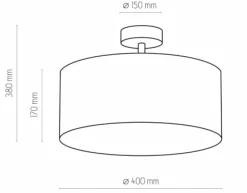Sklep Kaja Szara lampa sufitowa do sypialni TK 4240 RONDO | Kaja Oświetlenie Cheap