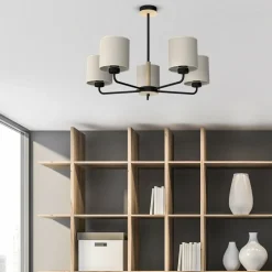 Sklep Kaja Szara lampa sufitowa na pięć żarówek MLP7452 z serii ATLANTA | Kaja Oświetlenie Best