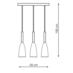 Sklep Kaja Szara, minimalistyczna lampa wisząca LP-181/3L GR SOLIN | Kaja Fashion