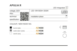Sklep Kaja łazienkowy spot lampa sufitowa LED AZ4335 APULIA | Kaja* Plafony Zewnętrzne