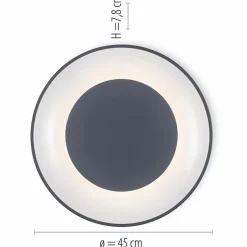 Sklep Kaja plafon sufitowy z pilotem w zestawie 14326-18 z serii ANIKA szary Fashion