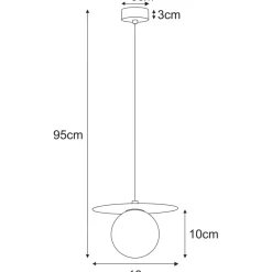 Sklep Kaja Szałwiowa lampa wisząca z białą kulką ⌀10 cm K-5450 z serii ROBIN Hot