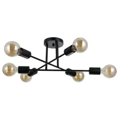 Sklep Kaja Sześciopunktowa, loftowa lampa sufitowa PND-4052-6-BL z serii FORMIO Outlet