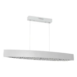 Sklep Kaja Szeroka, biała lampa wisząca z kryształkami ML015 BOCCA | Kaja biały Outlet