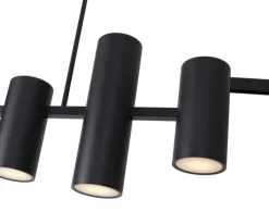 Sklep Kaja Szeroka, czarna lampa wisząca z tubami MX P0503 LAXER | Kaja Outlet