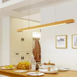 Sklep Kaja Szeroka, drewniana listwa sufitowa LED ABR-LLZ-24W LINEA | Kaja drewniany Best