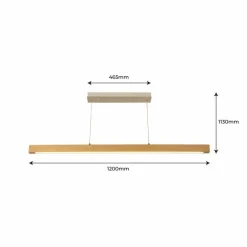 Sklep Kaja Szeroka, drewniana listwa sufitowa LED ABR-LLZ-24W LINEA | Kaja drewniany Best