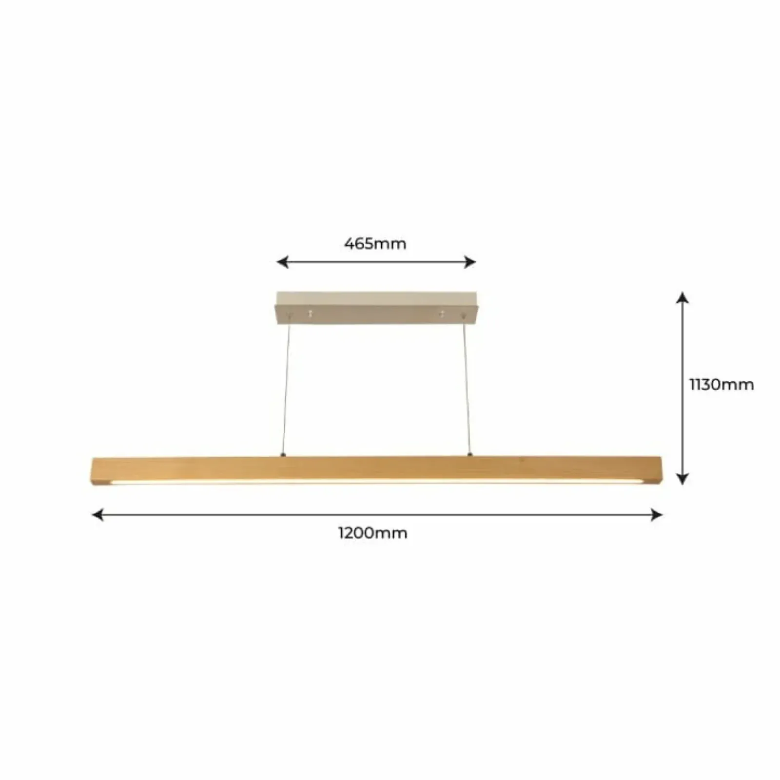 Sklep Kaja Szeroka, drewniana listwa sufitowa LED ABR-LLZ-24W LINEA | Kaja drewniany Best