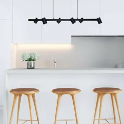 Sklep Kaja Szeroka lampa do oświetlenia stołu lub baru LP-731/6L BK SNOW | Kaja Sale