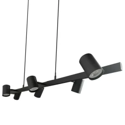 Sklep Kaja Szeroka lampa do oświetlenia stołu lub baru LP-731/6L BK SNOW | Kaja Sale