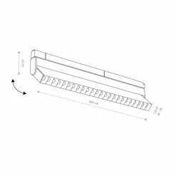 Sklep Kaja Szeroka lampa do szyny magnetycznej 1F 10151 LVM FOCUS OUT LED | Kaja* Szynoprzewody Podtynkowe|Szynoprzewody Natynkowe