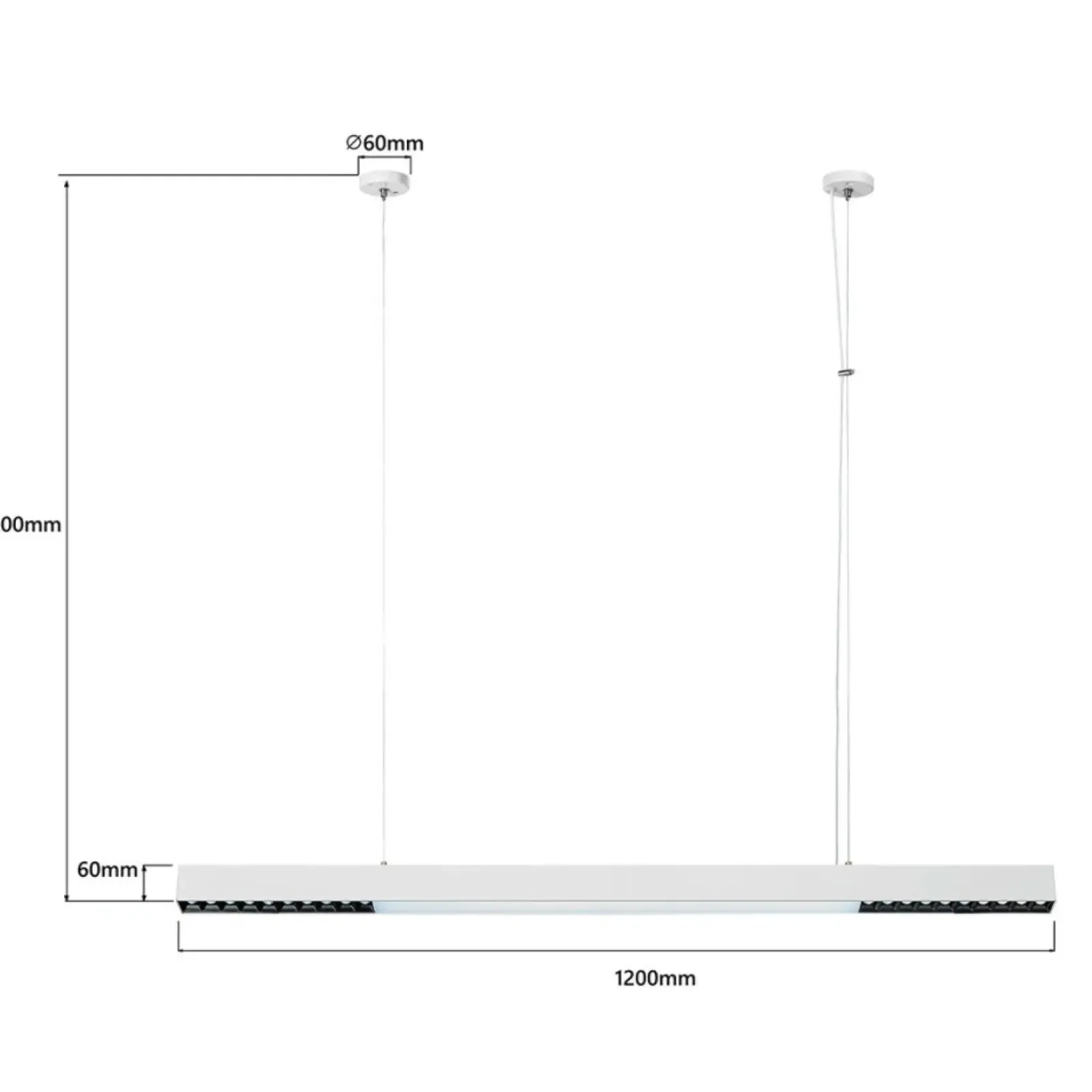Sklep Kaja Szeroka lampa LED nad stół 120cm LP-1301/1P L WH SMART CALI L | Kaja Best