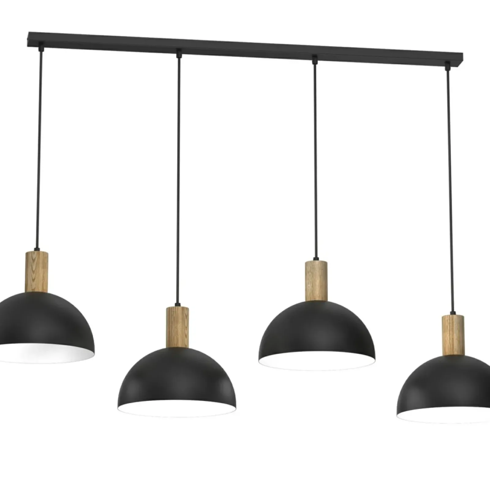 Sklep Kaja Szeroka lampa nad stół, drewniane oprawki LX 4331 HANDA | Kaja Online
