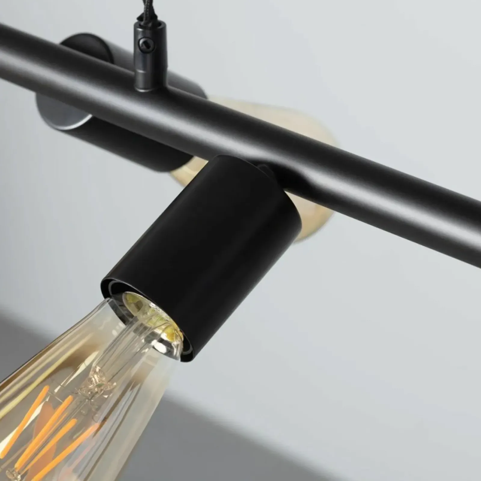 Sklep Kaja Szeroka lampa nad stół, na ozdobne żarówki ABR-RRN-8XE27 RETRO | Kaja czarny Best Sale