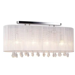 Sklep Kaja Szeroka lampa sufitowa glamour MXM1870-4 WH ISLA | Kaja Oświetlenie* Plafony Nowoczesne