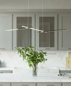 Sklep Kaja Szeroka lampa wisząca do salonu A0021-330 THASOS | Kaja Oświetlenie chrom Shop