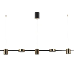 Sklep Kaja Szeroka lampa wisząca LED PND-16374-5-BK-3K REMDAL | Kaja Oświetlenie Cheap