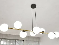 Sklep Kaja Szeroka lampa wisząca nad stół w jadalni 1241/8 z serii GRAVITY | Kaja Fashion