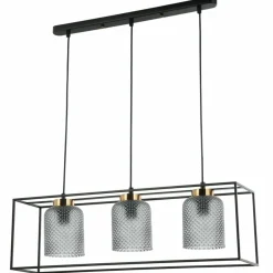 Sklep Kaja Szeroka lampa wisząca nad stół PND-23231-3-BK+SG SINELLA | Kaja Outlet