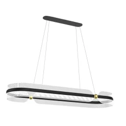 Sklep Kaja Szeroka lampa wisząca nad stół PND-63728-56W-3K-BK-GD SOPLA | Kaja Outlet