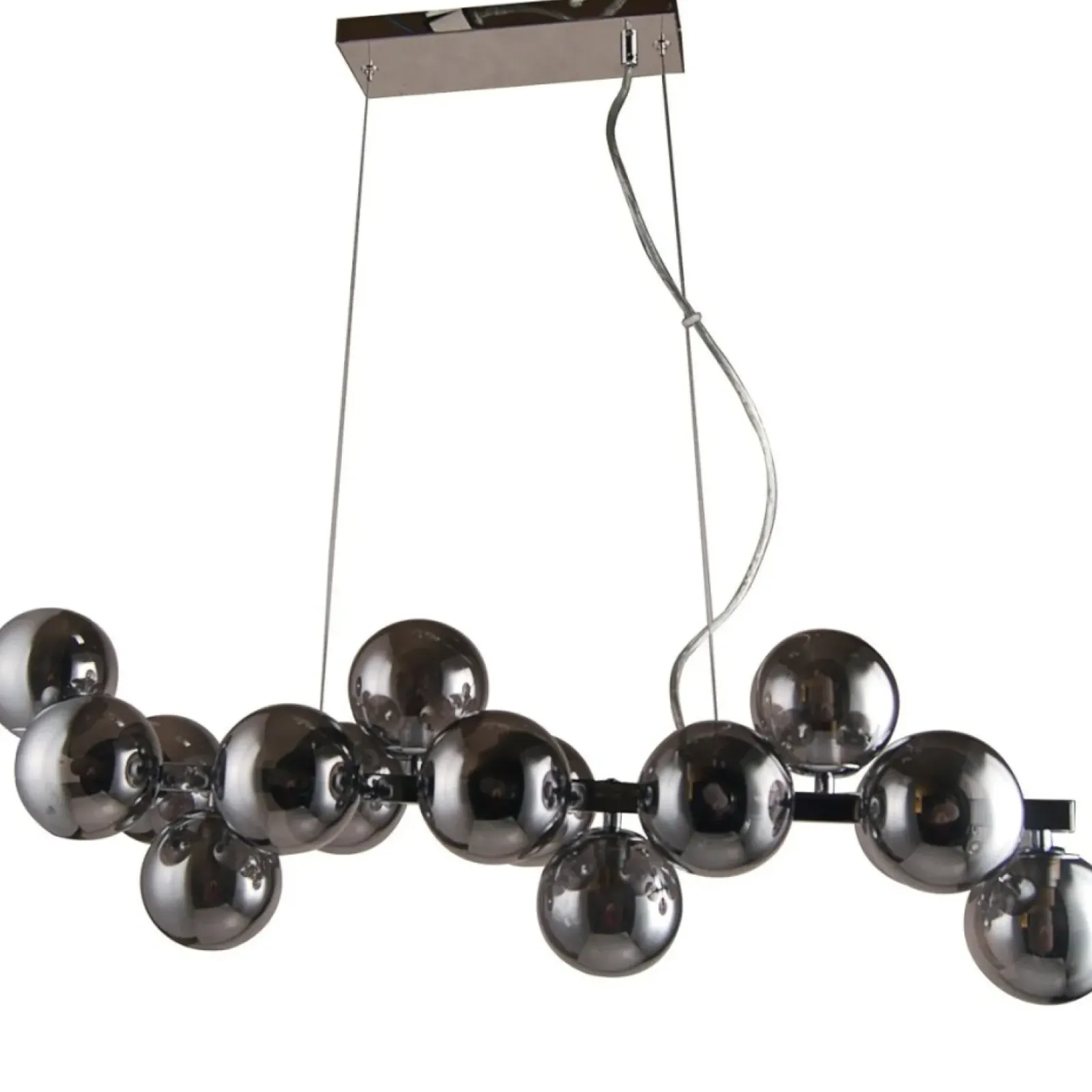 Sklep Kaja Szeroka lampa wisząca PND-6161-16 CH+SM MARBELIO | Kaja Oświetlenie Hot