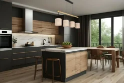 Sklep Kaja Szeroka lampa wisząca w stylu rustykalnym 34-38401 COMBI | Kaja Clearance