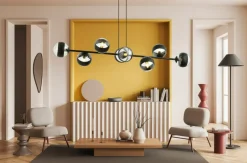 Sklep Kaja Szeroka lampa wisząca z małymi kloszami 1229/8 ROSSI | Kaja Cheap