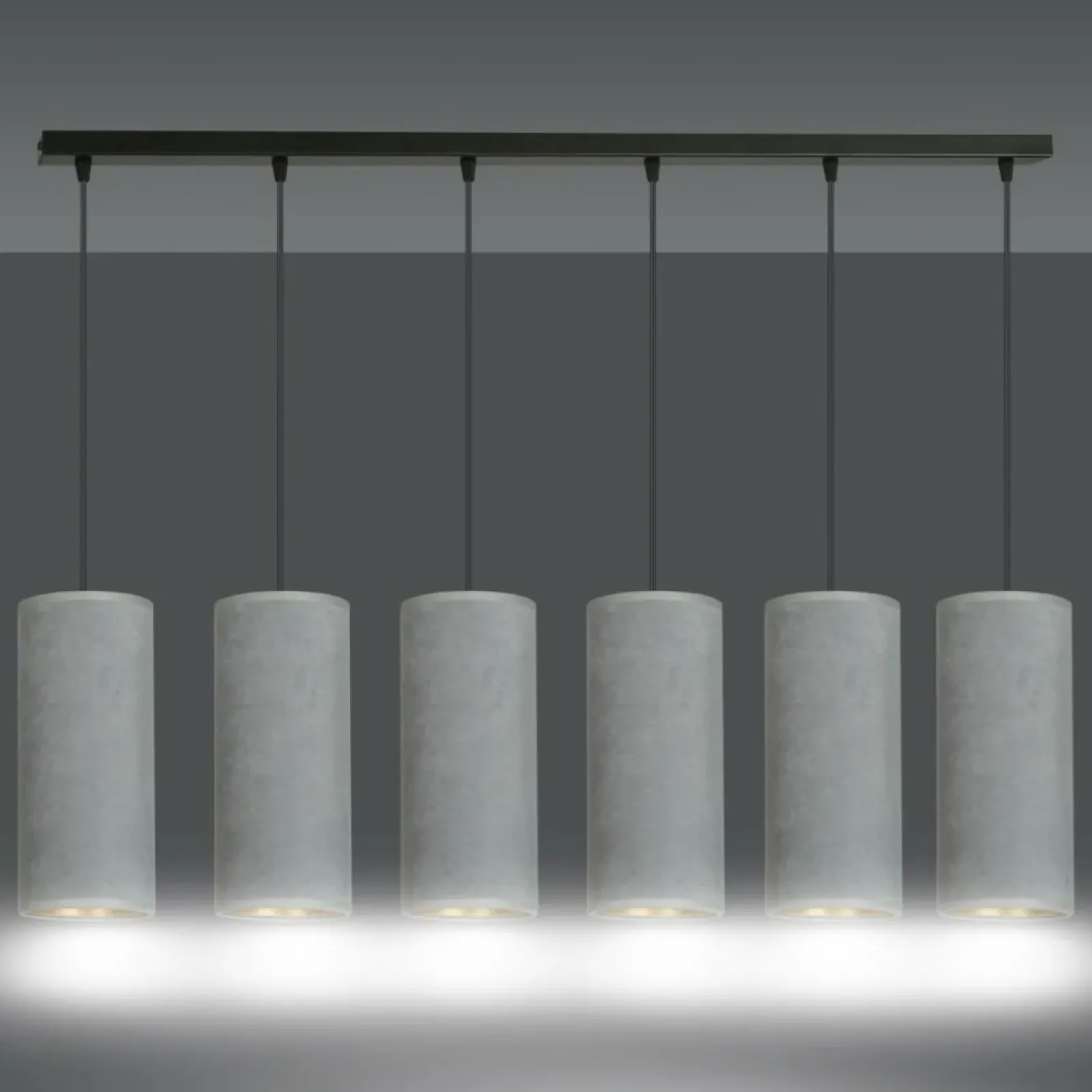 Sklep Kaja Szeroka lampa wisząca z szaro-złotymi abażurami 1060/6 BENTE | Kaja Store