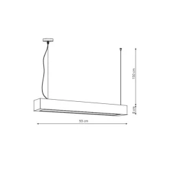 Sklep Kaja Szeroka lampa wisząca93cm LP-7001/1P 20 BK-93 24 CCT IBROS | Kaja Cheap