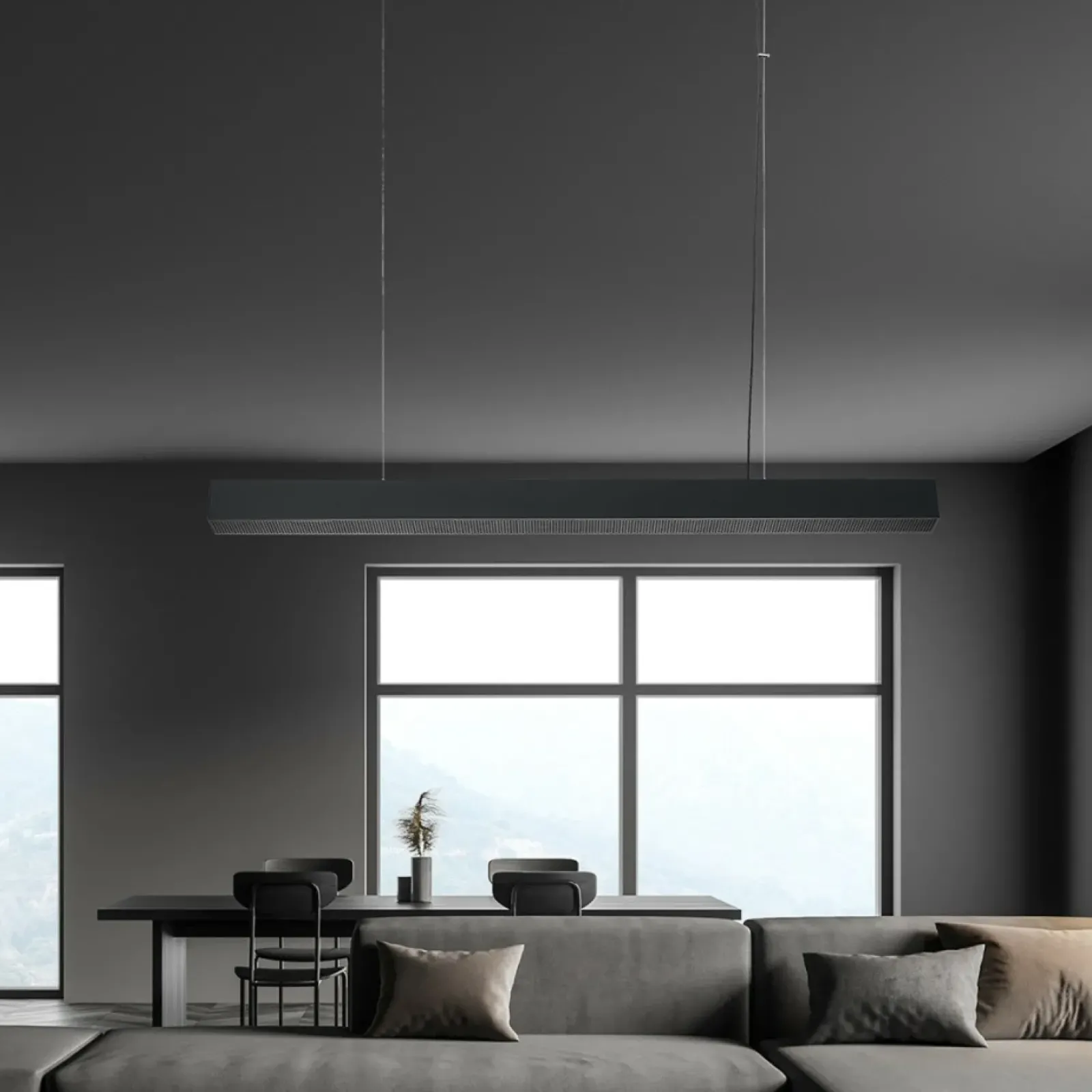 Sklep Kaja Szeroka listwa wisząca LED 120cm LP-1201/1P L BK SMART MIRA L | Kaja Hot