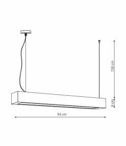 Sklep Kaja Szeroka listwa wisząca LP-7001/1P 20 BK-93 24/4 IBROS | Kaja Fashion