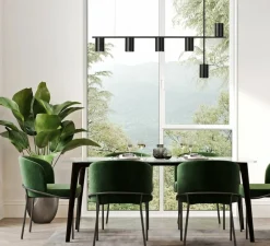 Sklep Kaja Szeroka, loftowa lampa wisząca do jadalni SIG 33695 VENDO | Kaja czarny Sale