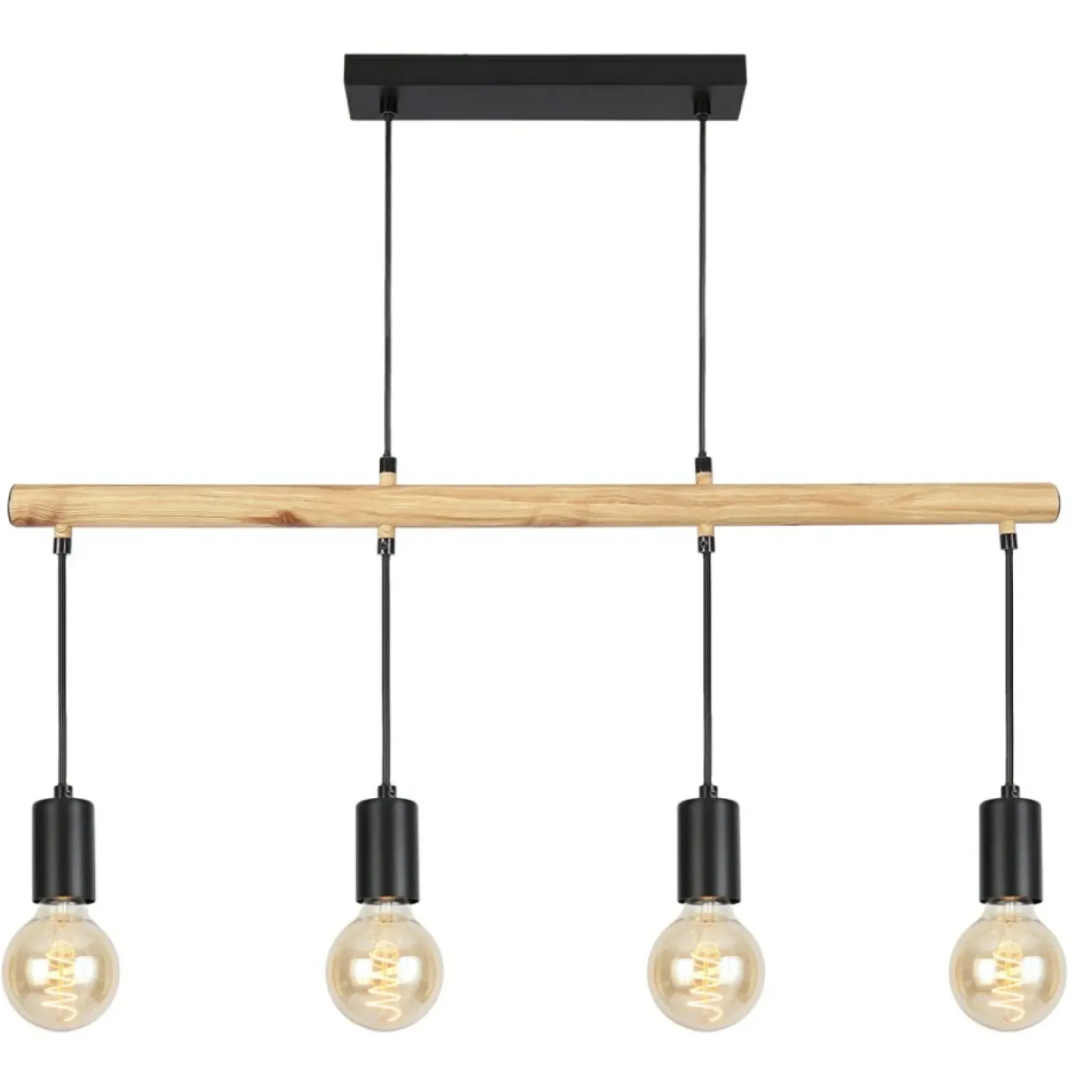 Sklep Kaja Szeroka, rustykalna lampa wisząca 34-77929 IZZY | Kaja Oświetlenie czarny Clearance