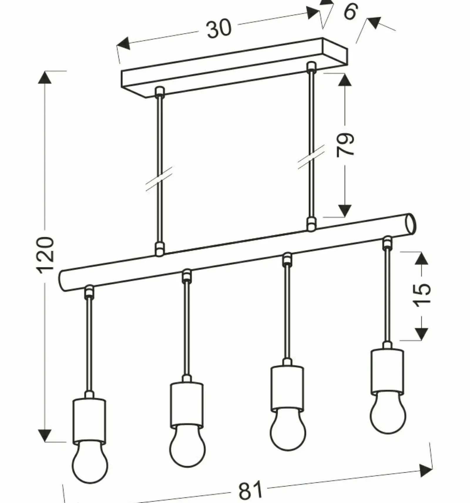 Sklep Kaja Szeroka, rustykalna lampa wisząca 34-77929 IZZY | Kaja Oświetlenie czarny Clearance