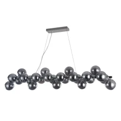 Sklep Kaja Szeroka, srebrna lampa wisząca MOD547PL-25CH DALLAS | Kaja Oświetlenie chrom Store