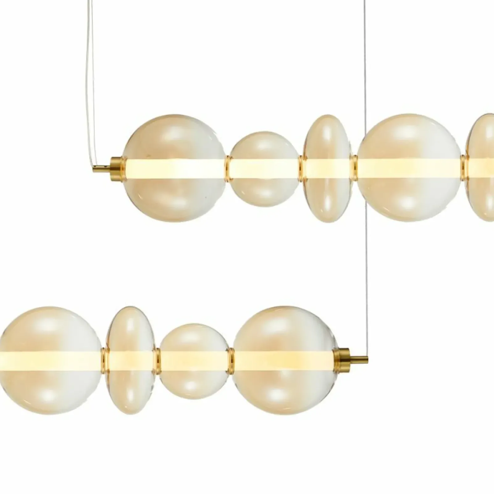 Sklep Kaja Szeroka, złota lampa wisząca LED nad stół ML0349 DAPHNE | Kaja Flash Sale