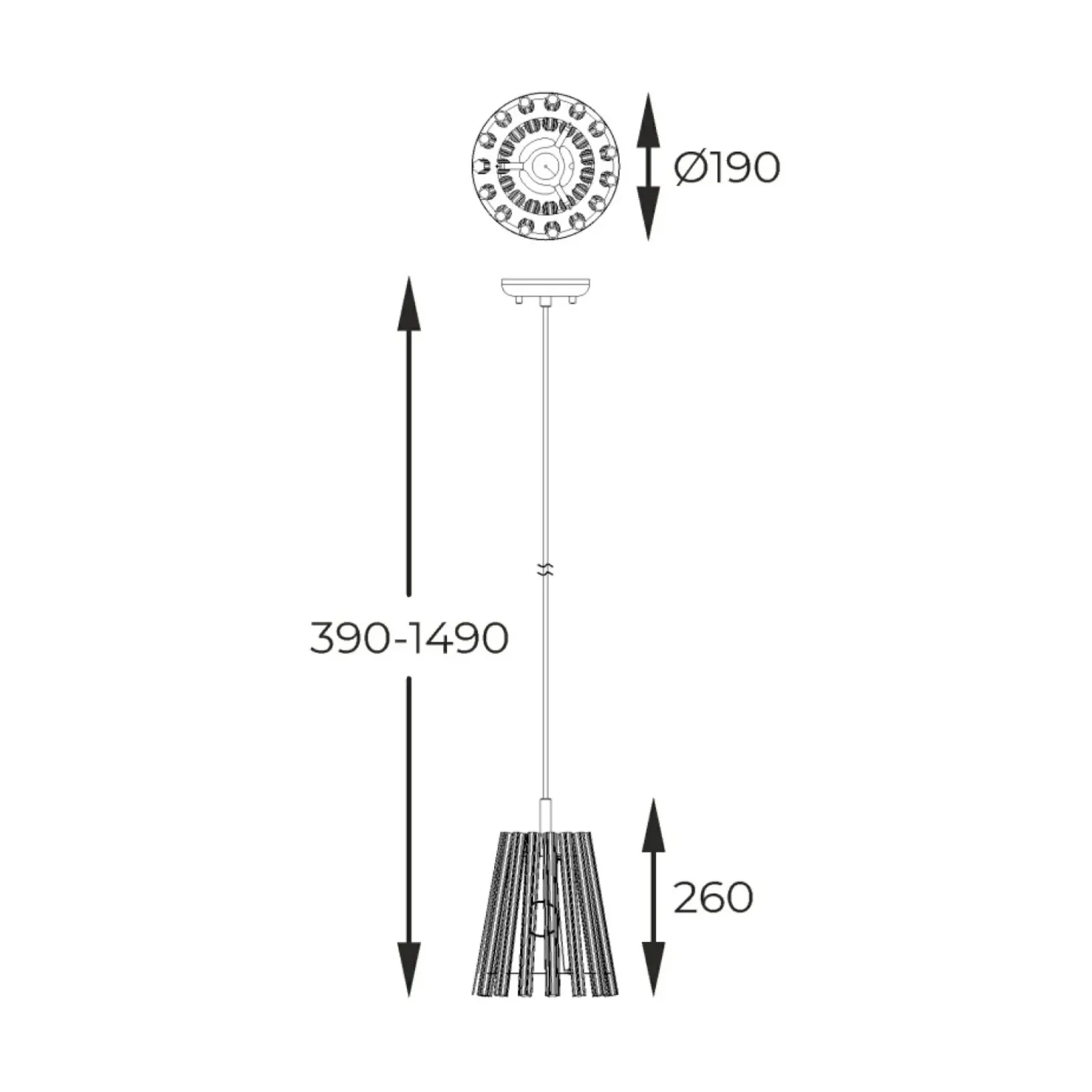 Sklep Kaja Szklana, dekoracyjna lampa wisząca P0547-01H-F9AC BACH | Kaja Fashion