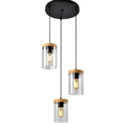 Sklep Kaja Szklana lampa wisząca do salonu, na 3 żarówki 33-22011 z serii WELS | Kaja Oświe Online