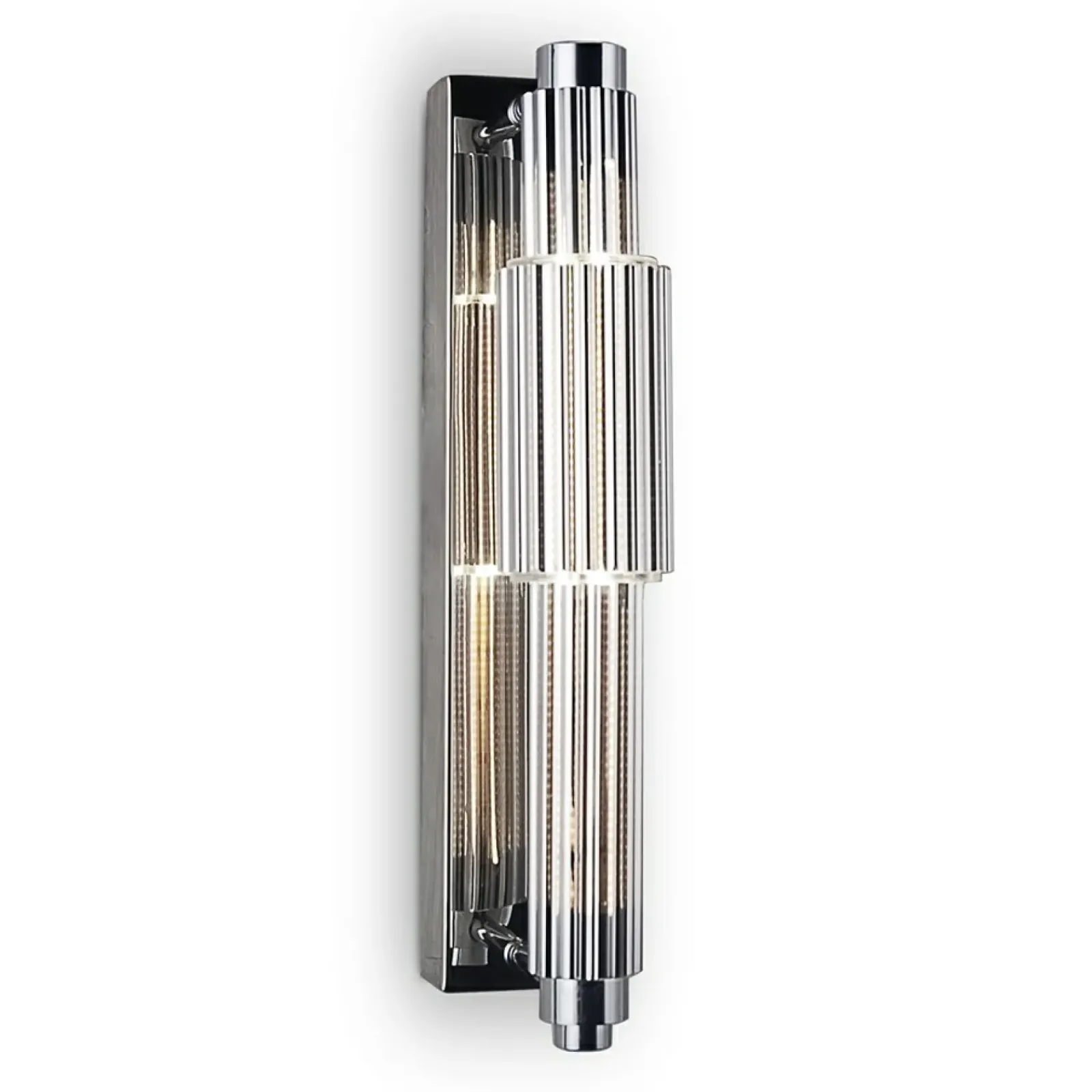 Sklep Kaja Szklany kinkiet do stylowego wnętrza MOD308WL-L9CH3K z serii VERTICALE* Lampy Led
