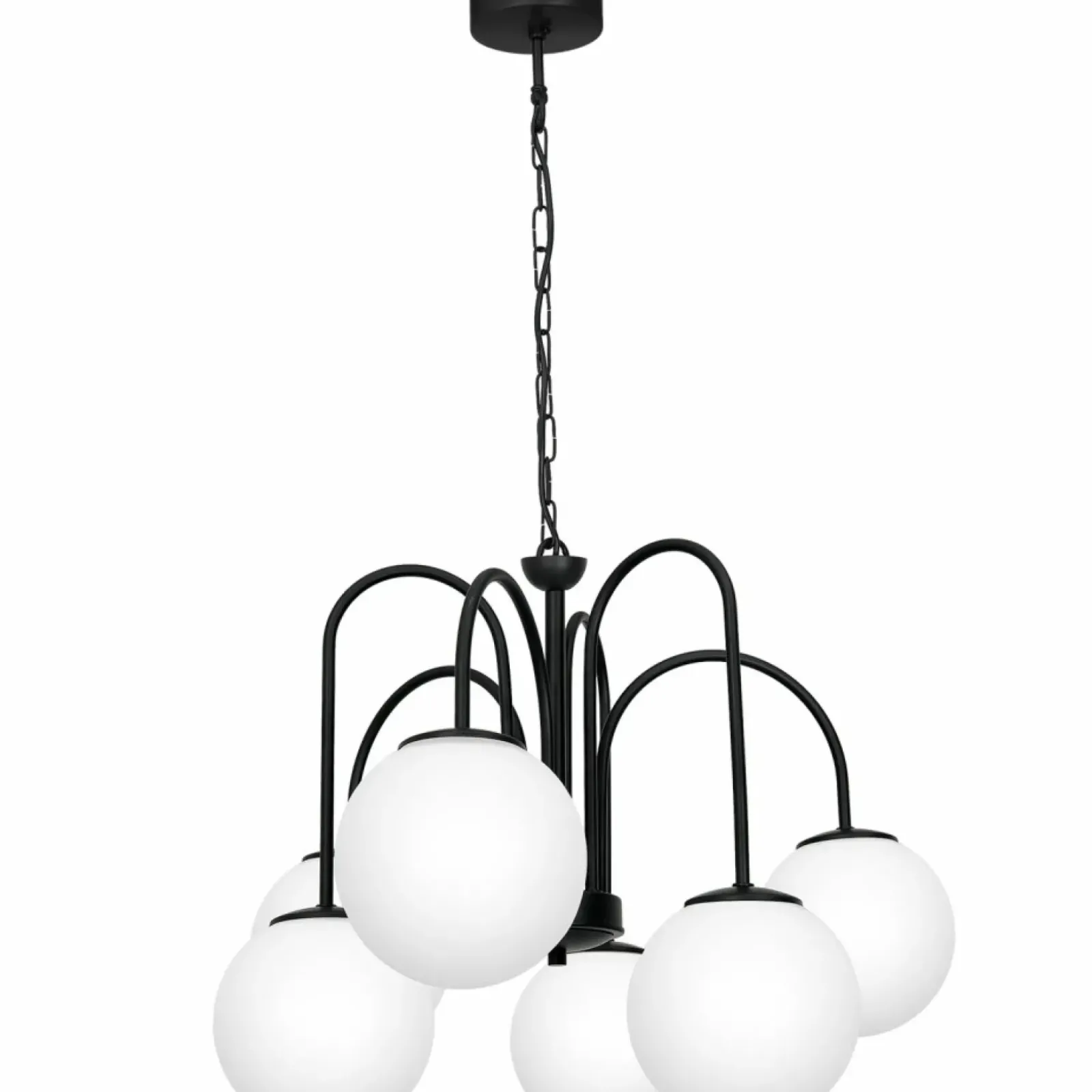 Sklep Kaja Szykowna lampa wisząca z białymi kloszami LX 3195 z serii CAMBRIDGE czarny Shop
