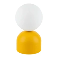 Sklep Kaja Żółta, dekoracyjna lampka na szafkę nocną TK 16040 MIKI YELLOW | Kaja* Nowoczesne Lampki Stołowe