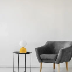Sklep Kaja Żółta, dekoracyjna lampka na szafkę nocną TK 16040 MIKI YELLOW | Kaja* Nowoczesne Lampki Stołowe