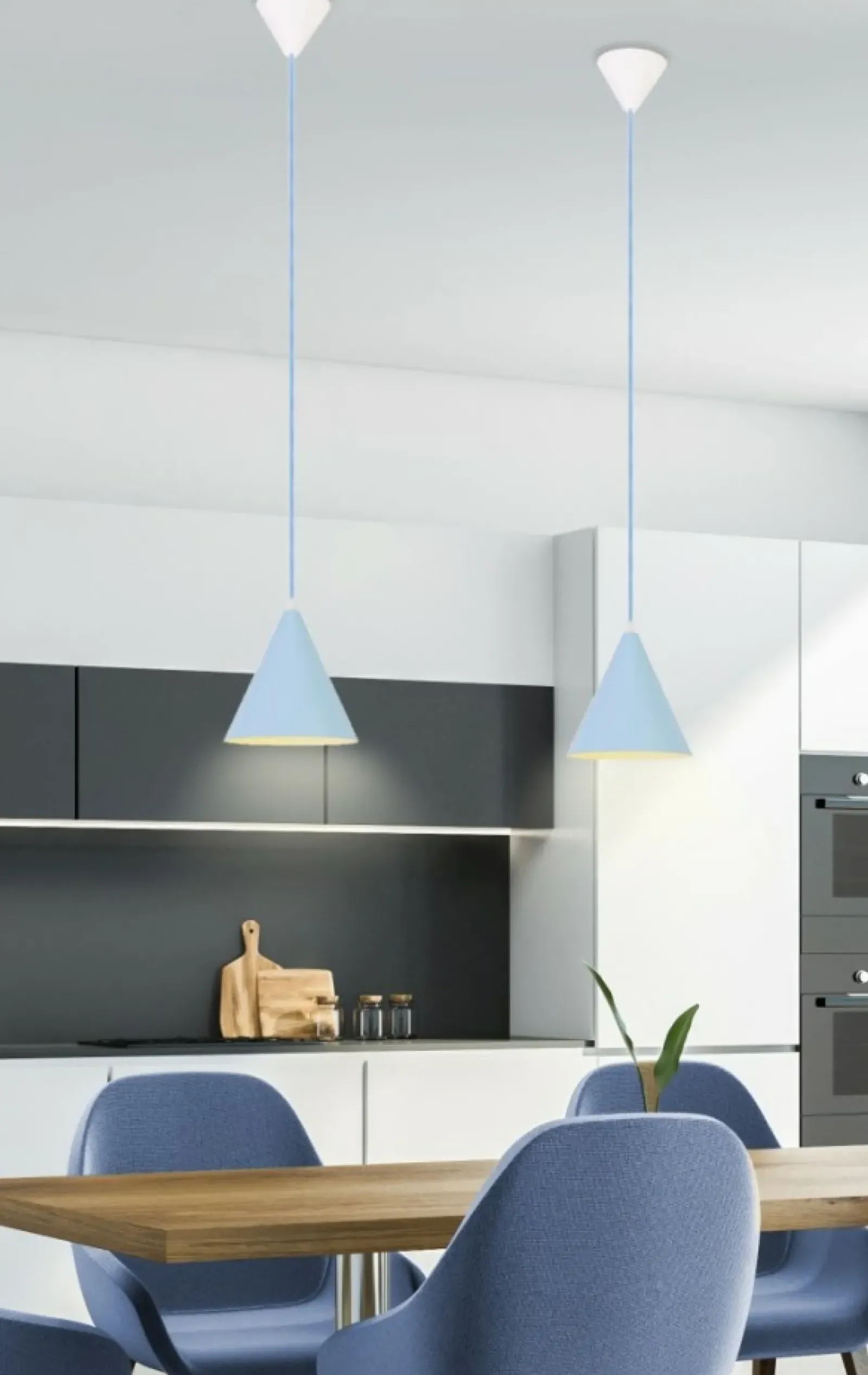 Sklep Kaja Żółta lampa wisząca klosz stożek LEDEA 50101179 VOSS | Kaja Shop
