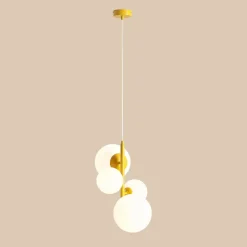 Sklep Kaja Żółta lampa z kulistymi kloszami, do sypialni 1091L14 z serii BLOOM Zadzwońporabattel.783200183(8-16)/mailsklep@kaja.com.pl Cheap