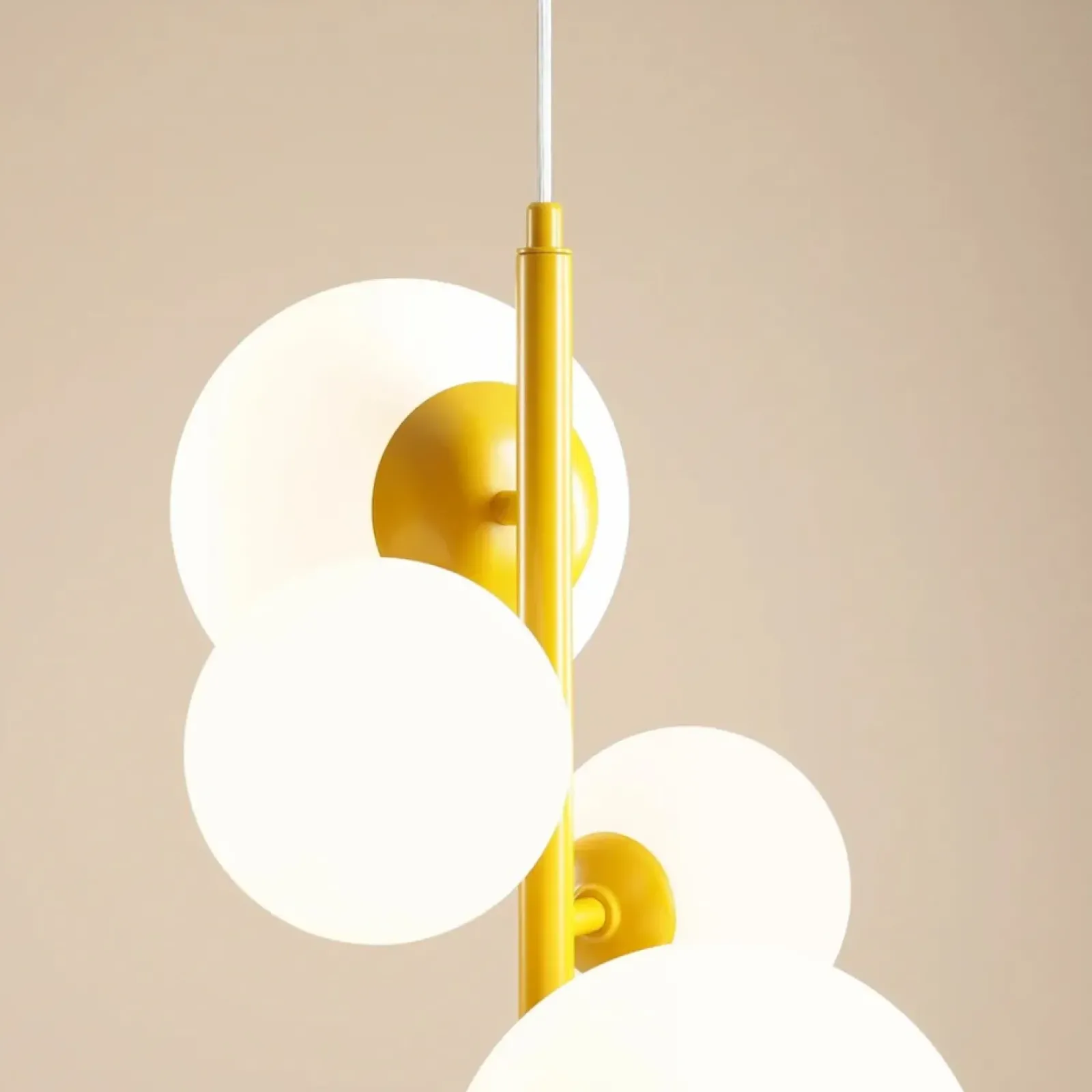 Sklep Kaja Żółta lampa z kulistymi kloszami, do sypialni 1091L14 z serii BLOOM Zadzwońporabattel.783200183(8-16)/mailsklep@kaja.com.pl Cheap