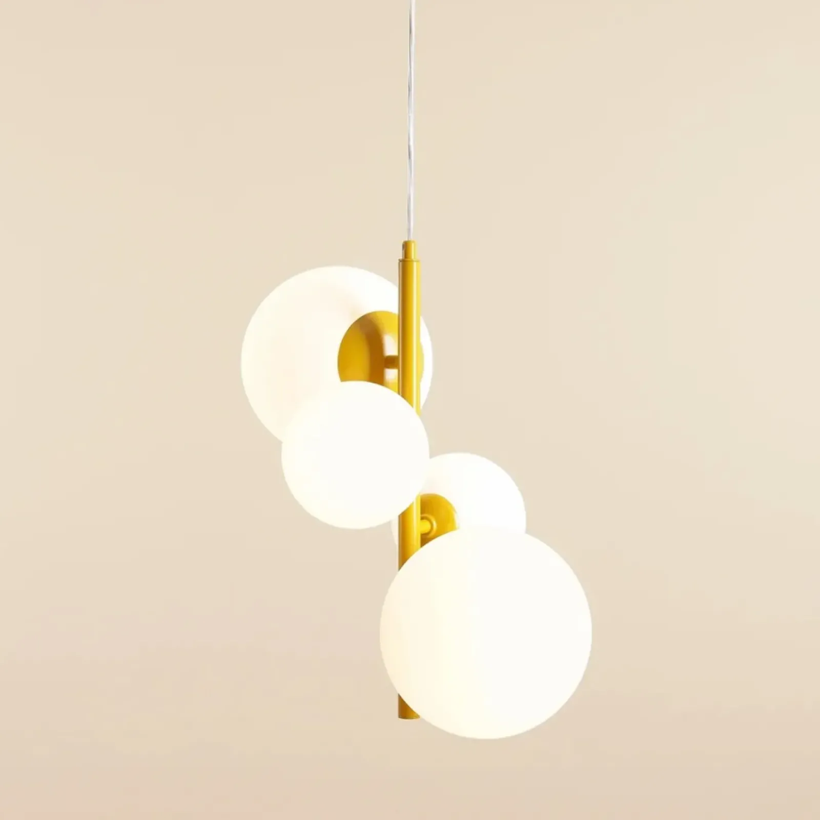 Sklep Kaja Żółta lampa z kulistymi kloszami, do sypialni 1091L14 z serii BLOOM Zadzwońporabattel.783200183(8-16)/mailsklep@kaja.com.pl Cheap